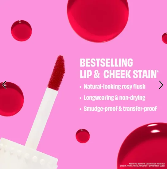 Benefit Cosmetics Benetint Liquid Lip + Cheek Blush Stain · Benetint